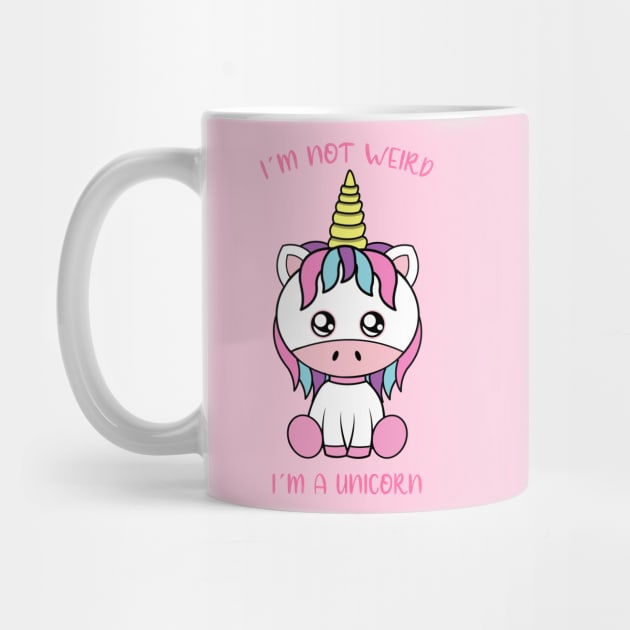 I am not weird i am a unicorn by JS ARTE